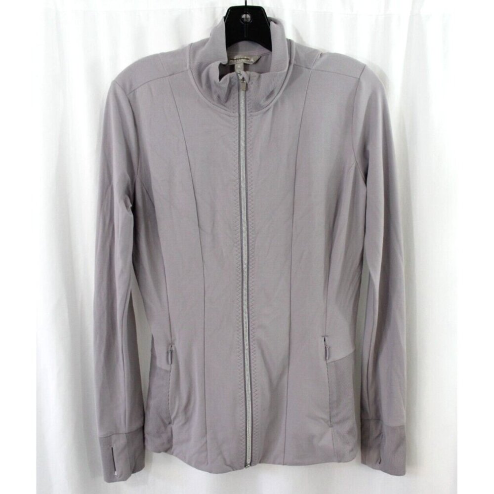 Athleta Womens Light Purple Long Sleeve Full Zip Jacket M Thumb Holes